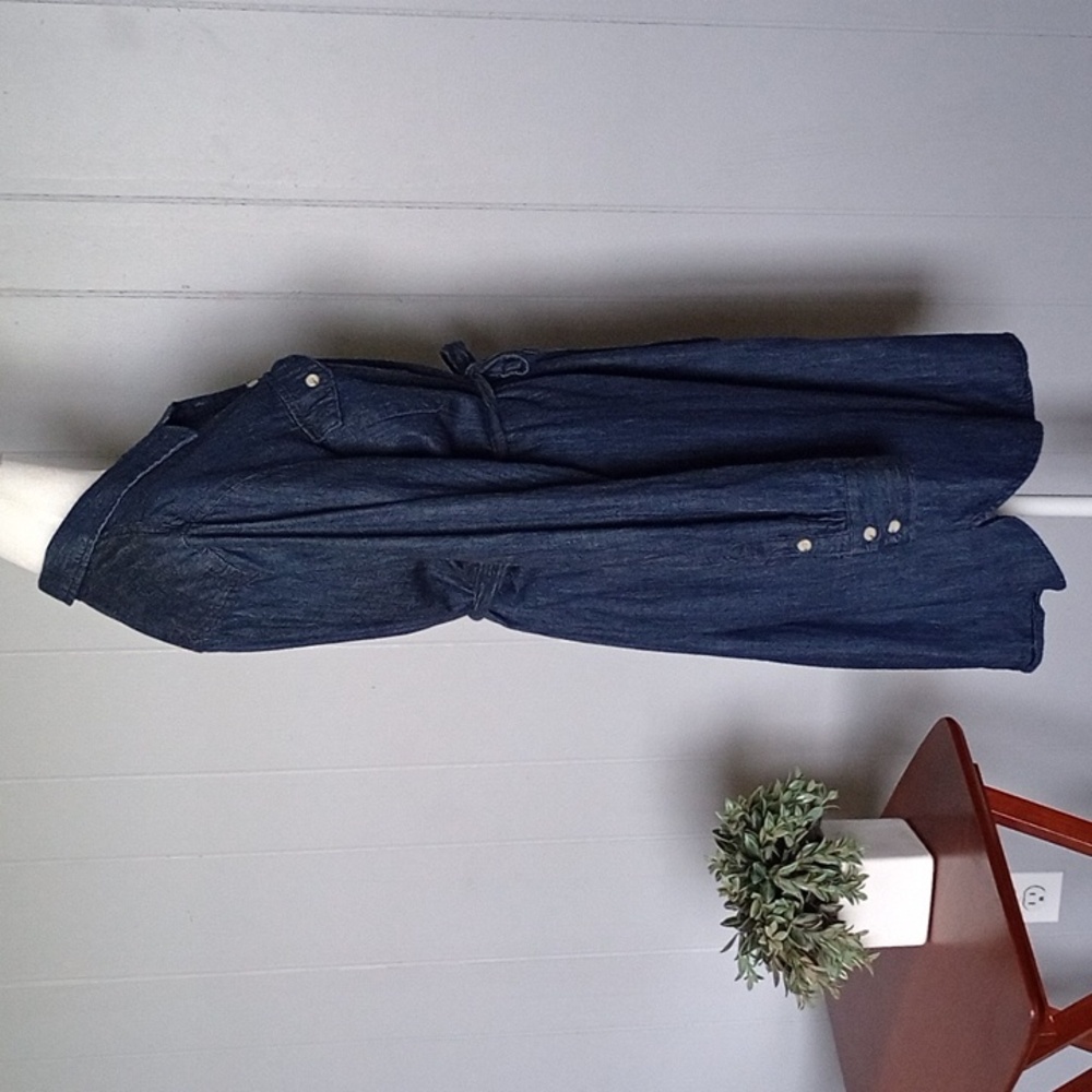 Universal Threads Dark Denim Shirt Dress Size Large - Picture 7 of 12